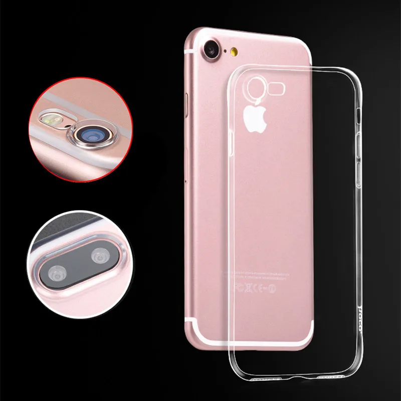 Кристально прозрачный силиконовый Ультратонкий чехол для iPhone XS Max XR X 4 4S 5 5c 5S SE 6 6s 7