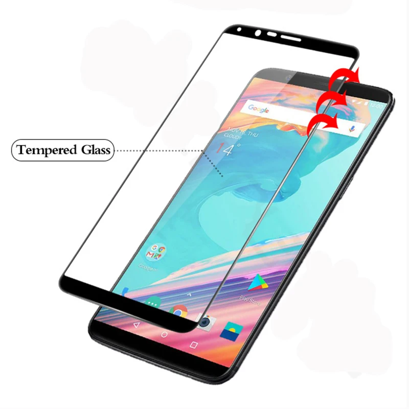 Для Oneplus 5T стекло 5t Закаленное пленка 1 + полное покрытие защита экрана для OP 2.5D 6 01