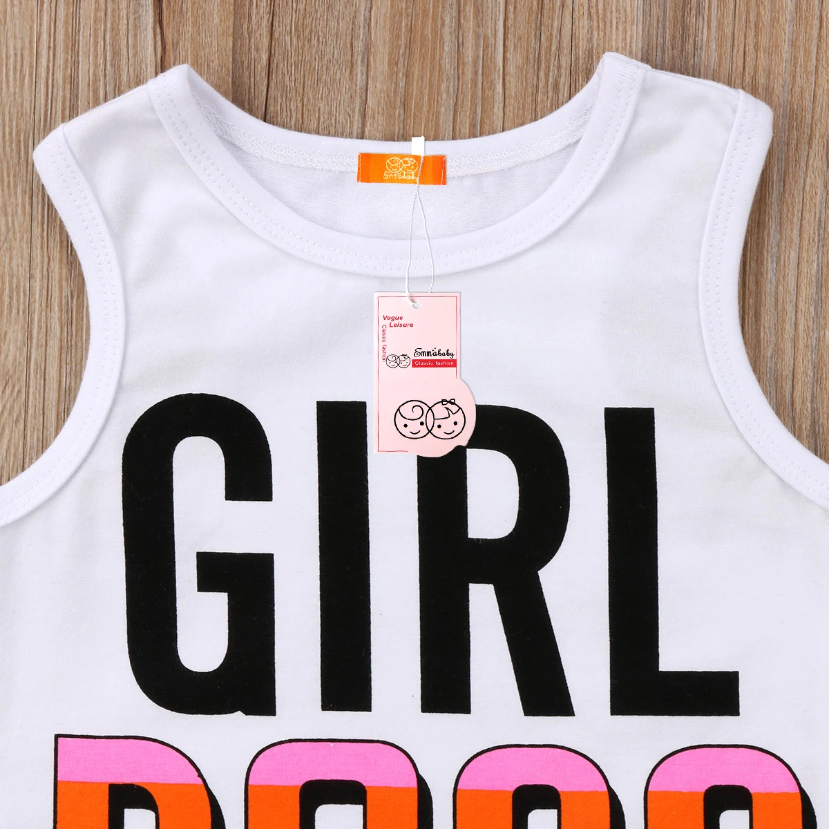 Комплект из 2 предметов для маленьких девочек хлопковый жилет без рукавов с