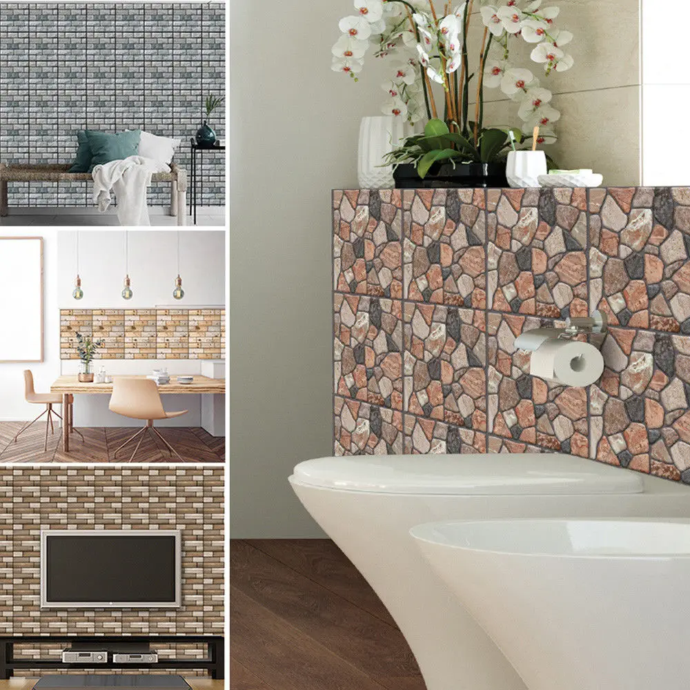 Самоклеящаяся 3d-наклейка на стену с изображением кирпичной кладки съемные