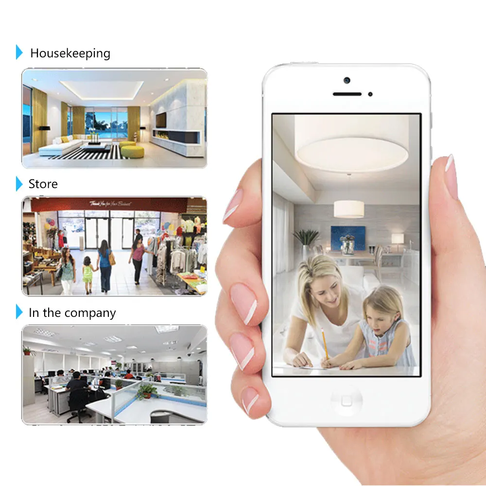 ip camera home security camera with rotatable night vision motion detection wifi camera for home office baby monitor v380 free global shipping