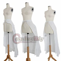 cosplaydiy ladys crinoline walking dress hoop petticoat women medieval victorian ball gown belle underskirt l320