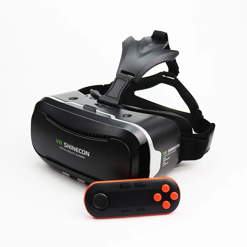 VR Shinecon 2,0 3D очки виртуальной реальности Гарнитура для смартфона Google Cardboard VR шлем для Iphone Android 4,7-6 'телефона