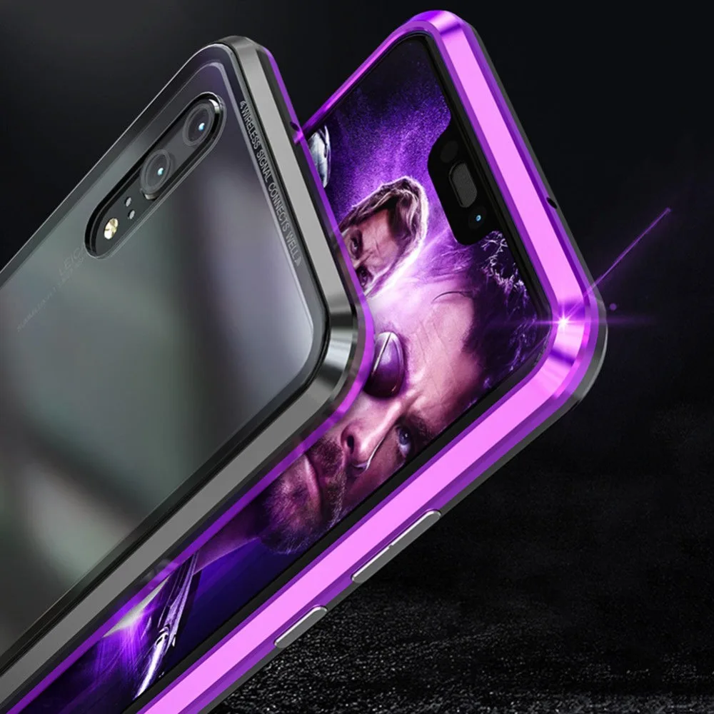 Роскошный Магнитный чехол для huawei Nova 3 3e P20 Pro, металлический бампер, магниты, стеклянный чехол, чехол для huawei P20 Lite, чехол Nova3e Nova3