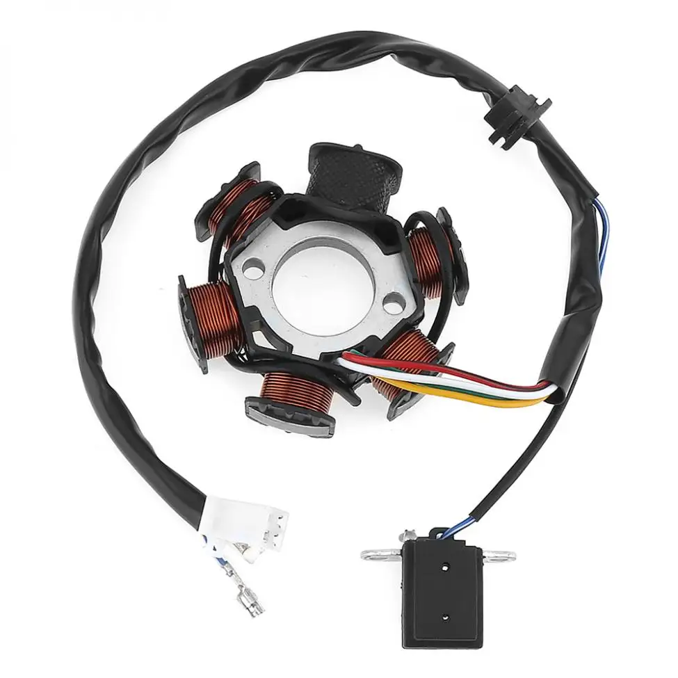 GY6-125 Мотоцикл Скутер генератор 6 катушек статор магнето для 125cc и 150cc китайский GY6 двигатель квадроциклы картинг мопеды