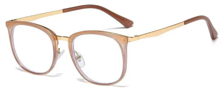 C6 clear brown TR90 анти голубой луч компьютерные очки дизайнерские роскошные женские близорукость Nerd прозрачные очки оправы очки ретро - Цвет оправы: C6 clear brown