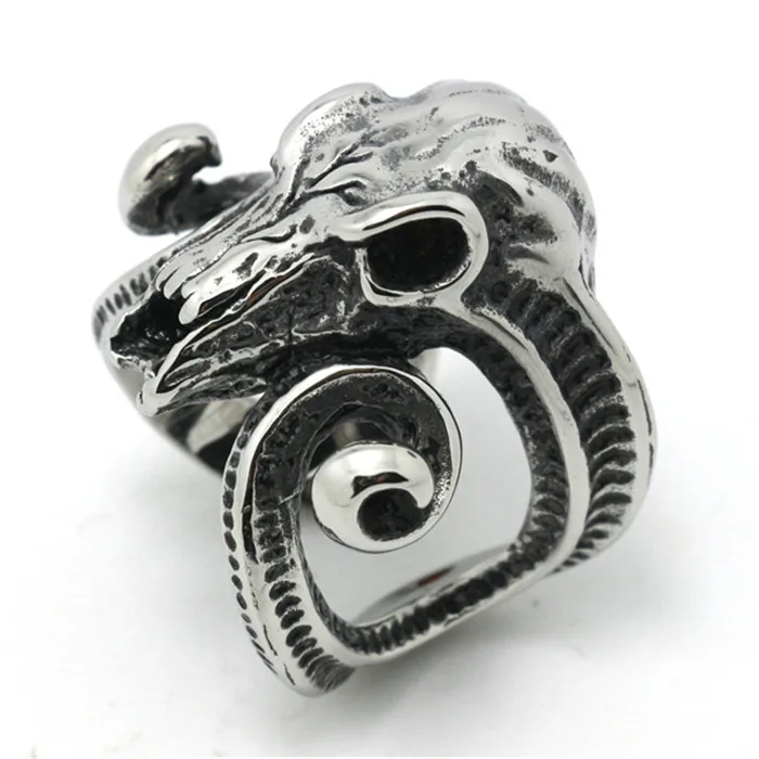 1pc Factory Price Punk Style Cool New Ainmal Head Fashion Ring 316L Stainless Steel Biker | Украшения и аксессуары