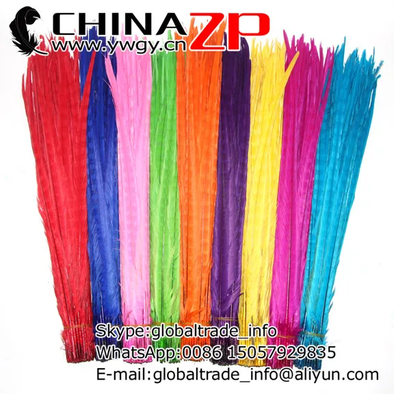 CHINAZP Factory Size from 16inch to 18inch (40-45cm) 100pieces/lot High Quality Natural Ringneck Pheasant Tail Feathers | Дом и сад