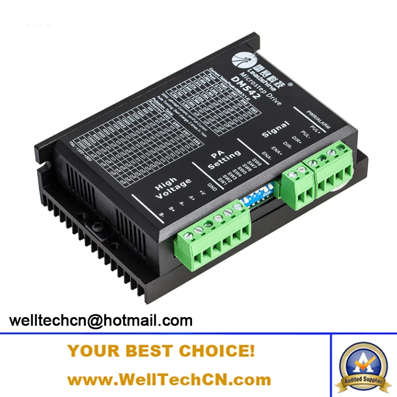 Leadshine двухфазный шаговый драйвер DM542 20 50VAC 1 0 4.2A 57 86 двигатель|Драйвер двигателя| |