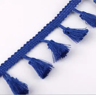 blue Радужные кисточки с кружевной лентой падения края кружевные планки DIY Свадебная вечеринка ремесел ручной работы; Прошитые мужские Шторы одежда аксессуар на 2 размера больше - Цвет: blue