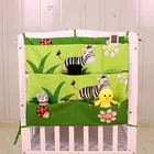 Подвесная сумка для детской кроватки, брендовый хлопковый органайзер для детской кроватки, игрушечный карман для подгузников, Комплект постельного белья, 50*60 см