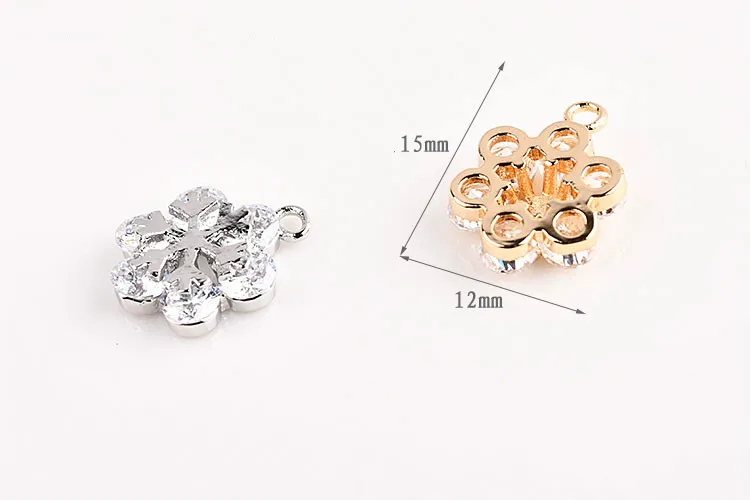 Diy Korean jewelry accessories pin letters snowflake micro inlaid zircon earrings earring necklace pendant | Украшения и