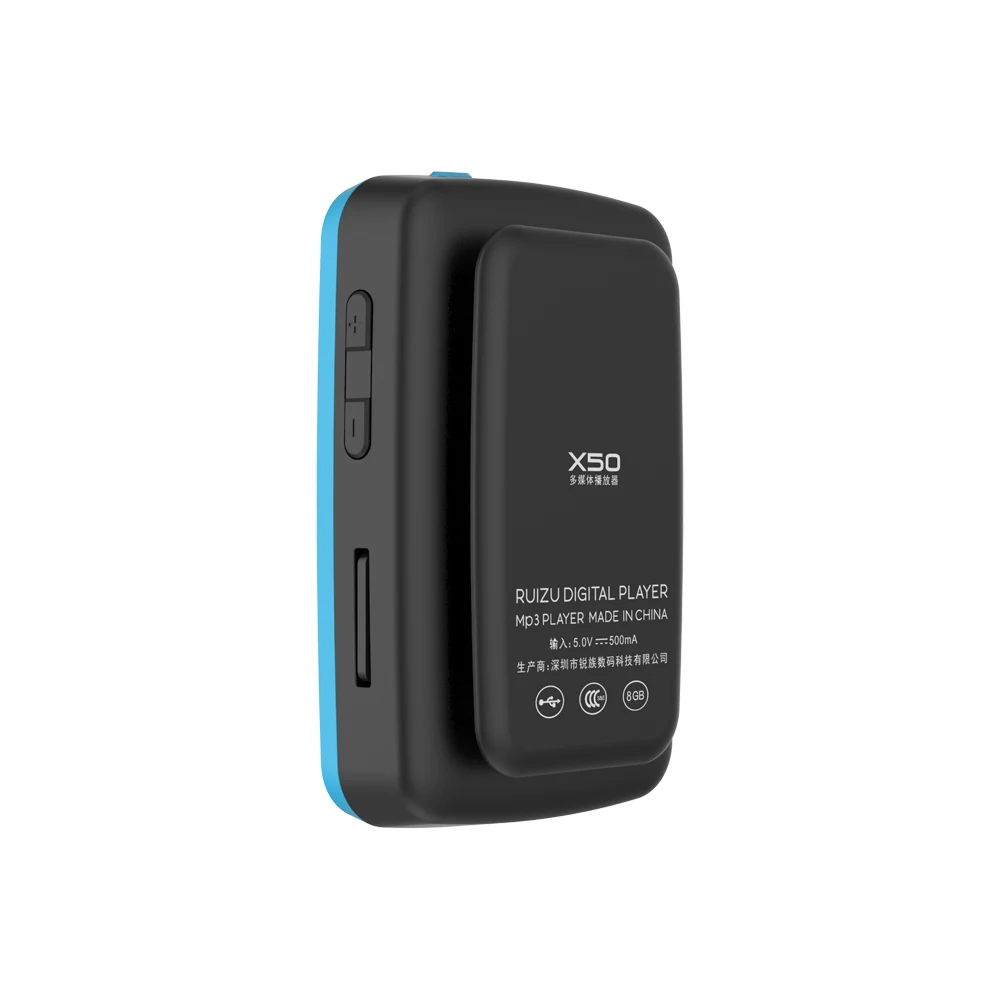 Ruizu X50 спортивный аудио мини Bluetooth Mp3 плеер Музыкальный Аудио Mp3 Mp-3 радио цифровой Hi-Fi экран Fm радио Usb 8 Гб без потерь