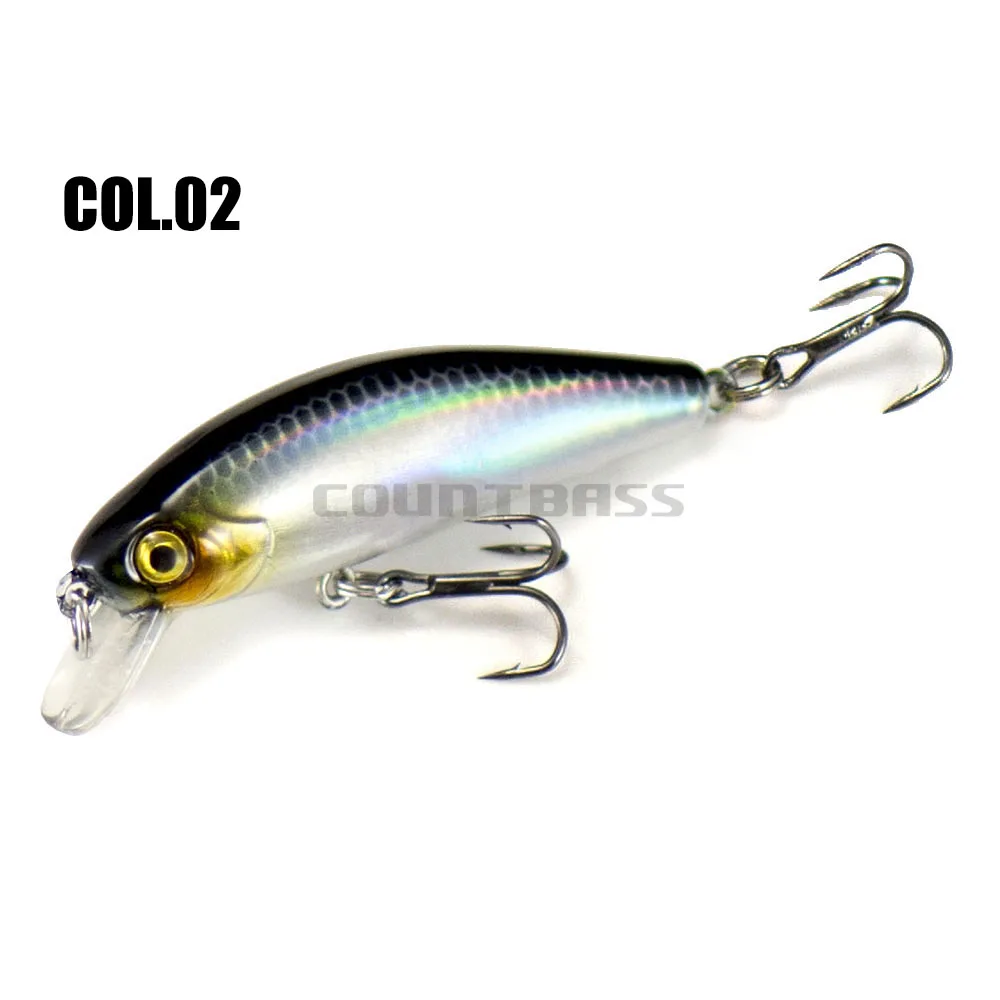 1 шт. графиня тонущий гольян Hardbait 50 мм воблер фиксированный вес, Shad Crankbait Jerkbait форель бас рыболовные приманки - Цвет: 02