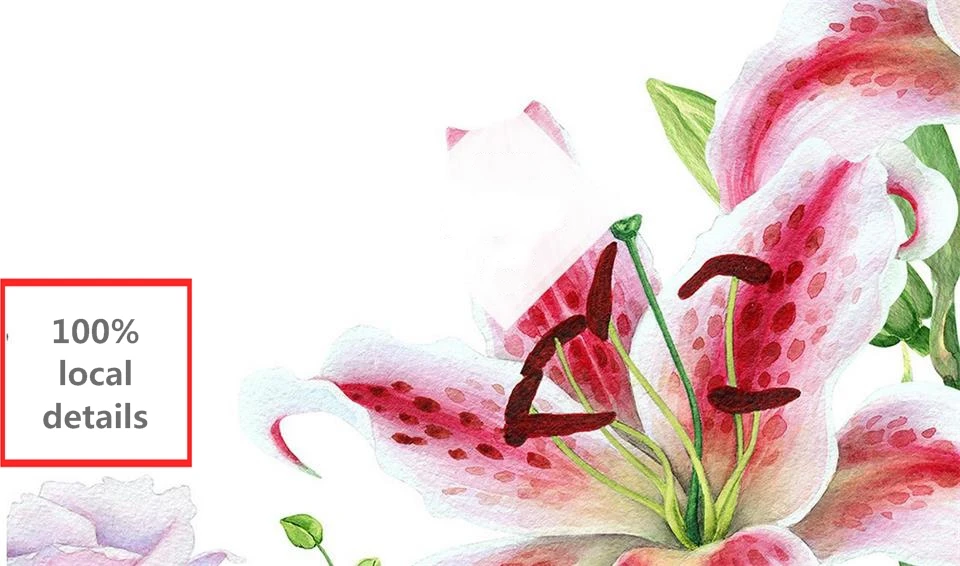 3d wallpaper photo custom kids room mural watercolor lily and rose painting sofa TV background for wall | Обустройство дома