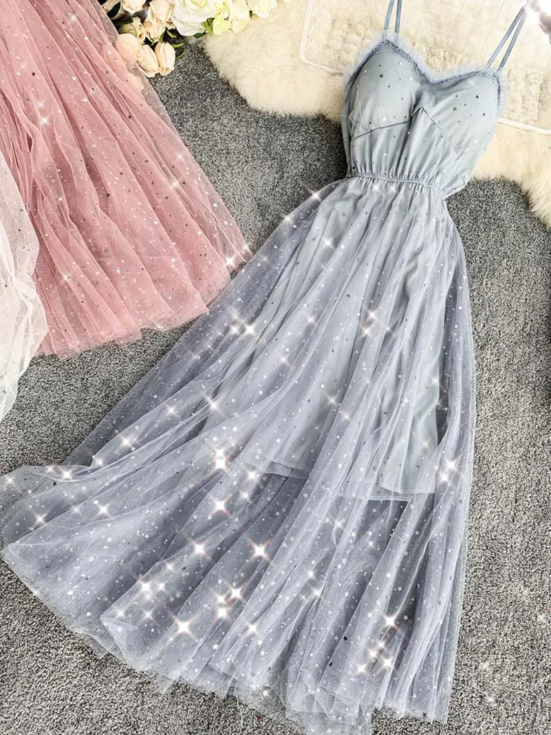 NiceMix robe femme ete летнее пляжное платье Сарафан милое платье с блестками Сетчатое платье с v-образным вырезом платье элегантное, миди женские платья