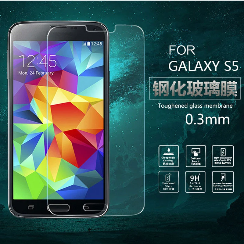 

YKSPAECE 3 шт. прозрачная 9H HD 2.5D Защитная пленка для экрана 0,3 мм закаленное стекло для Samsung Galaxy S5 Защитная пленка для экрана