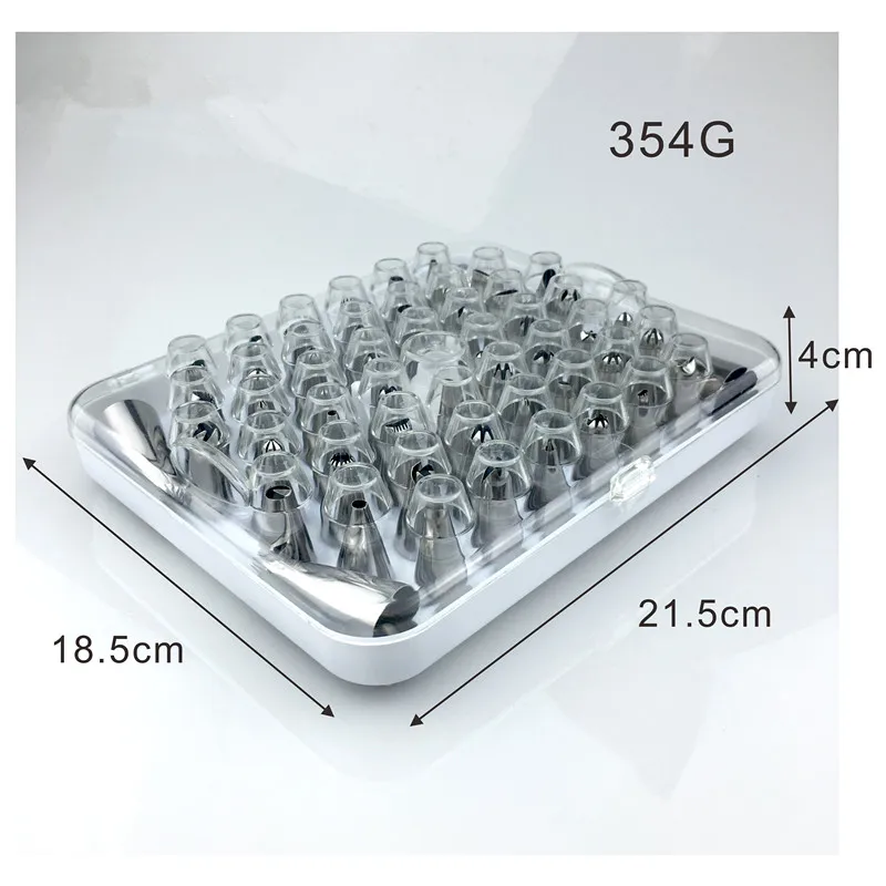 52 шт./компл. Силиконовый Набор насадок для украшения торта Обледенение Трубопроводы Крем кондитерский мешок Нержавеющая сталь Насадка Набор «сделай сам» для Кухня аксессуары