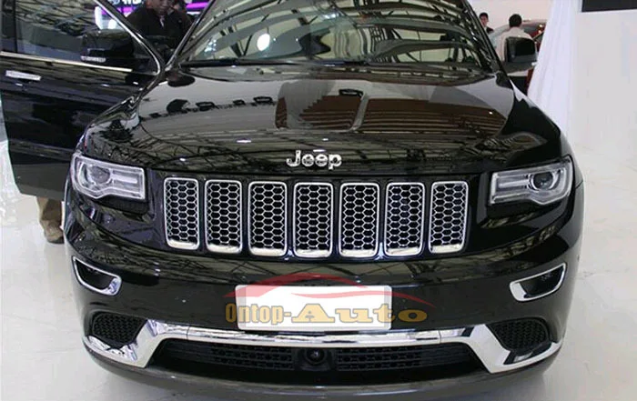 7 шт. хромированный серебристый передний сетчатый гриль для Jeep Grand Cherokee 2014|grill