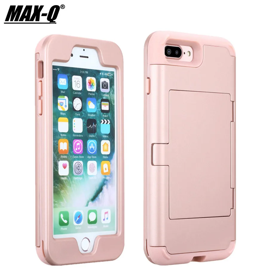 Для iPhone 8 4 7 ''чехол Роскошный держатель для карт ПК и ТПУ чехол Plus 5 5'' с
