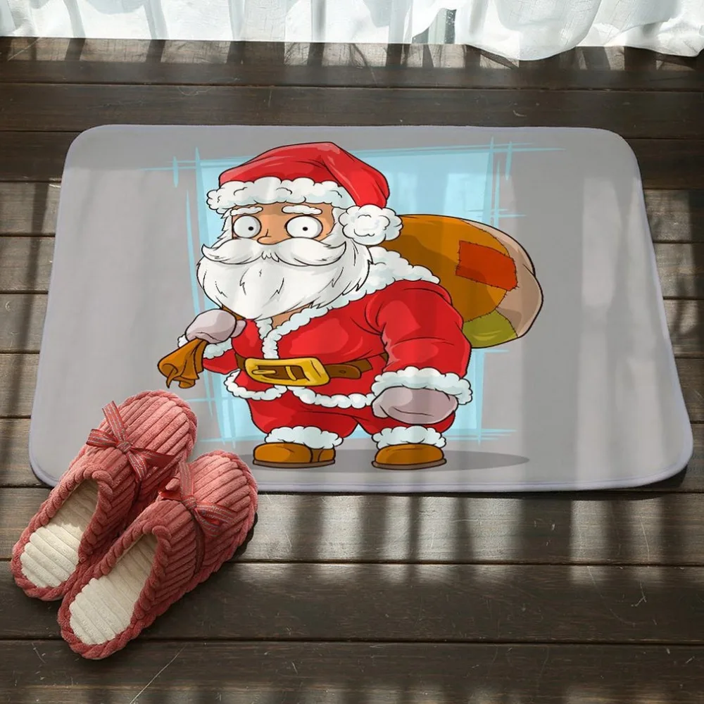 Коврики с надписью &quotMerry Christmas&quot мягкие ножки Мультяшные коврики в ванную