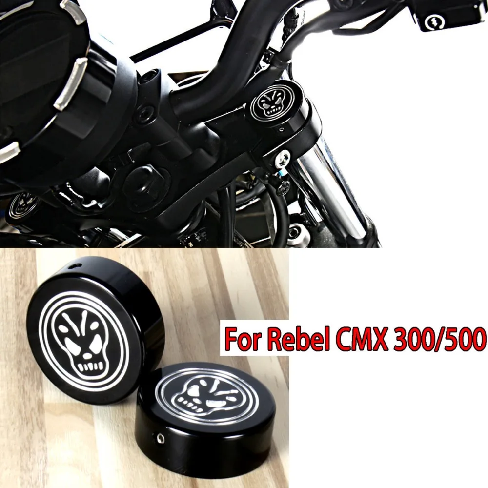 L &amp R черная алюминиевая передняя заготовка вилки крышки для Honda 17-18 Rebel CMX 300 500