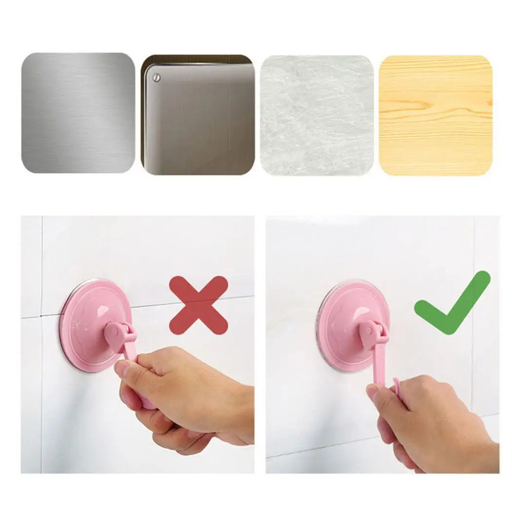 All Purpose Removable Heavy Duty Vacuum Bathroom Smooth Tile Glass Mirror Kitchen Suction Cup Hooks 10kg | Дом и сад