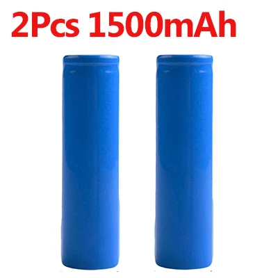 1500mAh 2 шт. 18650 перезаряжаемый литий-ионный аккумулятор 3,7 в 1200 мАч 1500 мАч 1800 мАч 2000 мАч 2200 мАч 2600 мАч 18650 мАч аккумулятор для светодиодный фонарик - Цвет: 1500mAh