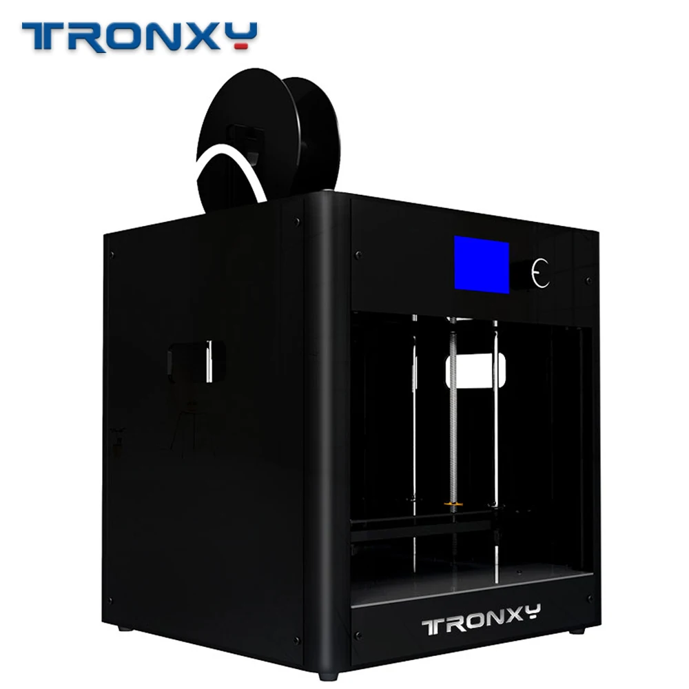 Tronxy Красный 3d Принтер Комплект FDM 3D металлические двойные вентиляторы двойной Z свинцовый винт heatкровать 3d принтер ing размер 210*210*210 мм полностью металлический собранный