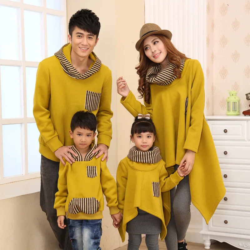 Осенне-зимняя одежда Новая Одинаковая экспорт Семейный комплект из четырех