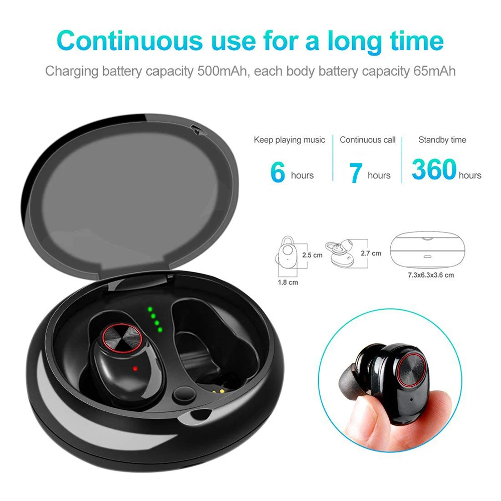 NVAHVA мини TWS Bluetooth V5.0 наушники двойные беспроводные наушники Bluetooth Гарнитуры Hands-free для телефона PC tv Pad автомобиля спортивные игры