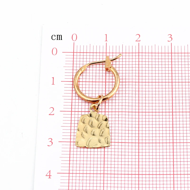 1 пара уникальный тупой Золотой геометрический кулон серьги-кольца для женщин