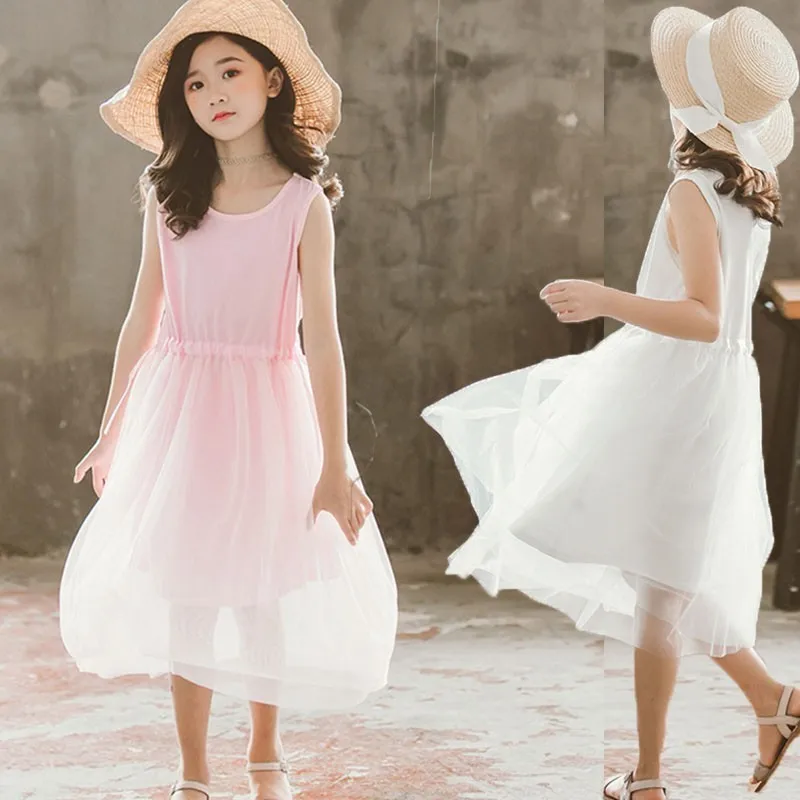 Сетчатое Хлопковое платье в стиле пэтчворк для девочек платья принцессы больших