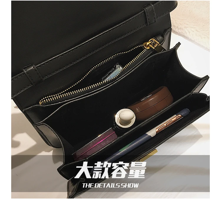 Luxury Brand Handbag New Fashion Simple Square bag Quality PU Leather Women's Designer Handbag Lock Shoulder Messenger bags