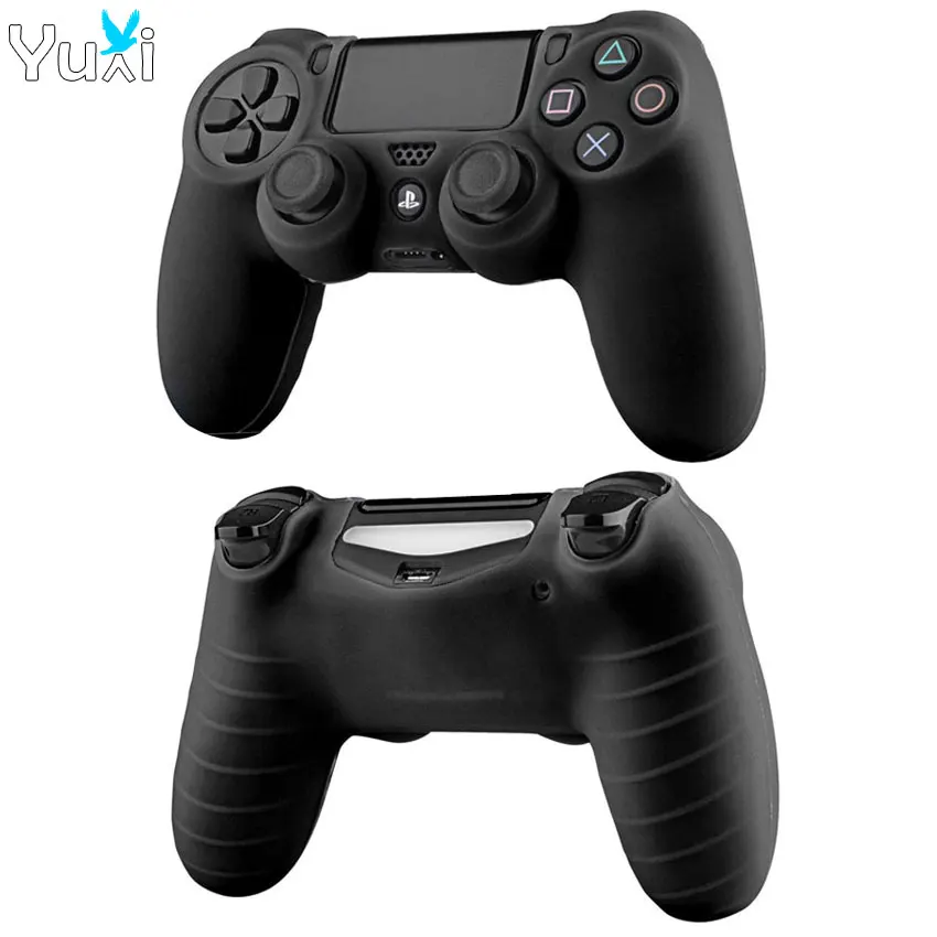 

YuXi Soft Silicone Rubber Case Cover For Play Station Dualshock 4 PS4 DS4 Pro Slim Controller Skin