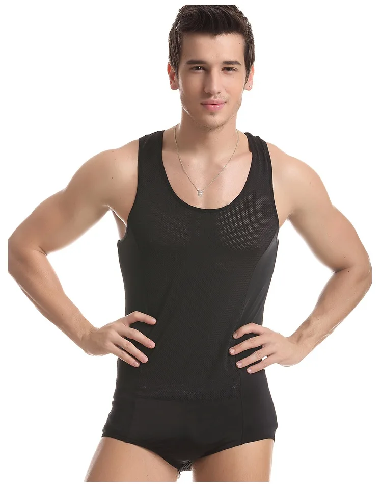 Высокое Качество Бренд Howe Ray жилет мужской сексуальный соединенный сетчатый