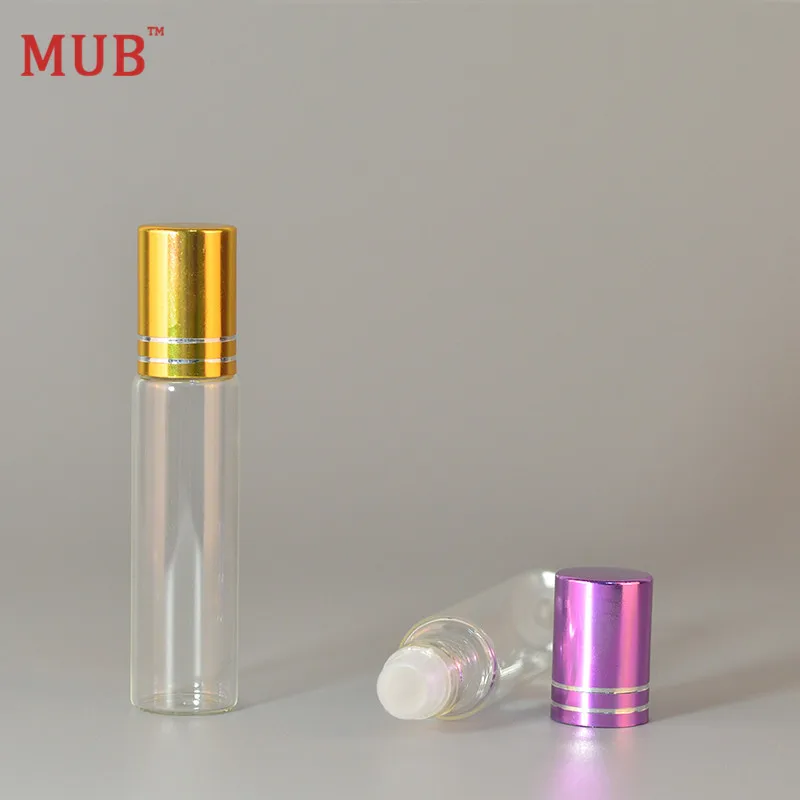 MUB 10 мл 100 шт./лот цветной стеклянный многоразовый флакон для духов в бутылках