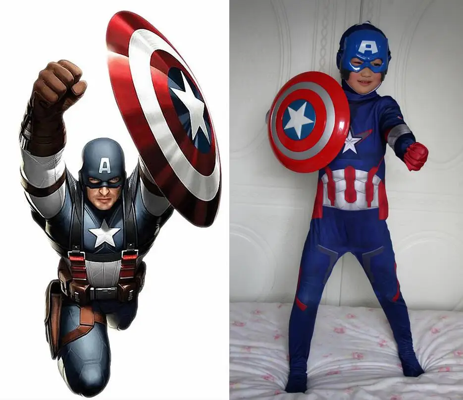 Новинка 2017 года детей Мстители Капитан Америка костюм детские костюмы на