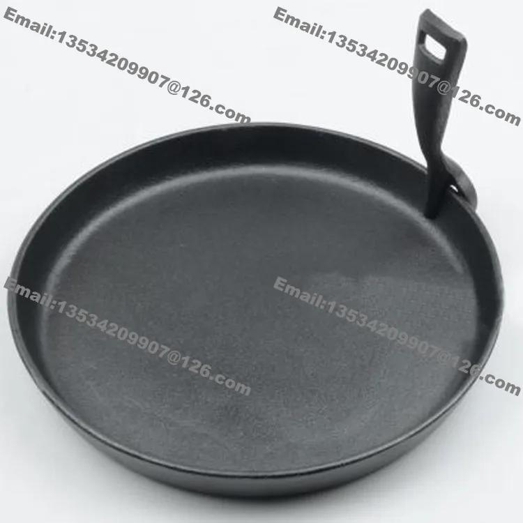 25 см круглая плита чугунный стейк гриль сковорода кухонная с деревянной