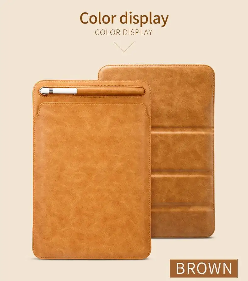 Jisoncase Роскошный кожаный чехол для ipad Pro12.9 дюймов чехол Защитный чехол для сумки с карандашом держатель для ipad чехол