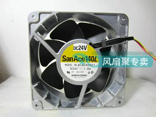 

Original Sanyo 9LB1424S501 24V 1.38A 14cm 14051 3 line aluminum cooling fan