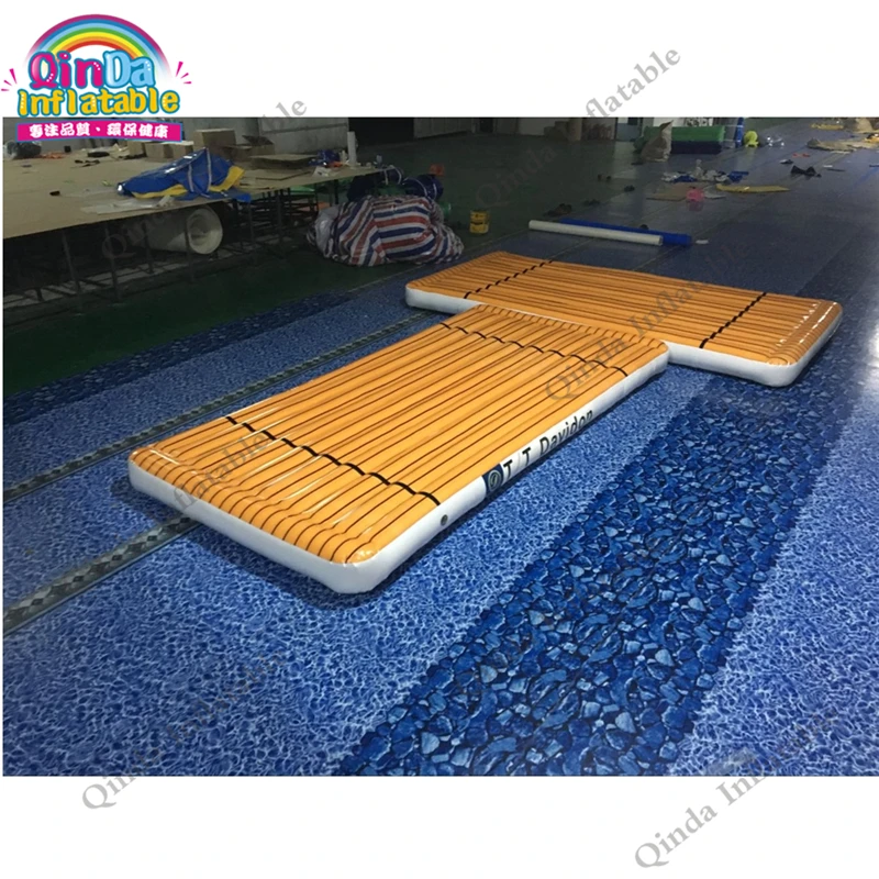 Pаспродажа Цена по прейскуранту завода водная платформа Коврик для упражнений надувная палуба надувной воздушный коврик для спортзала Плавающая Плат...