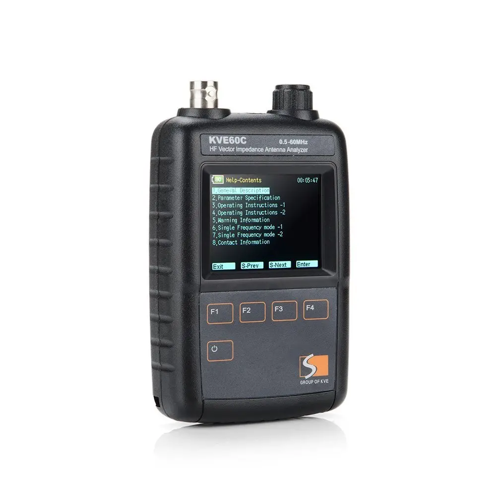 KVE60C black HF Векторный анализатор сопротивления антенны KVE60C 0,5 МГц-60 МГц для рации - Цвет: KVE60C black