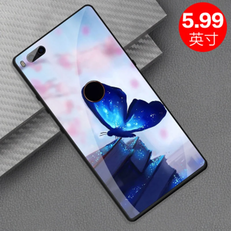 Чехол для Smartisan Nut 3 из окрашенного закаленного стекла+ Мягкая силиконовая задняя крышка для Smartisan Nut3 чехол fundas противоударный корпус