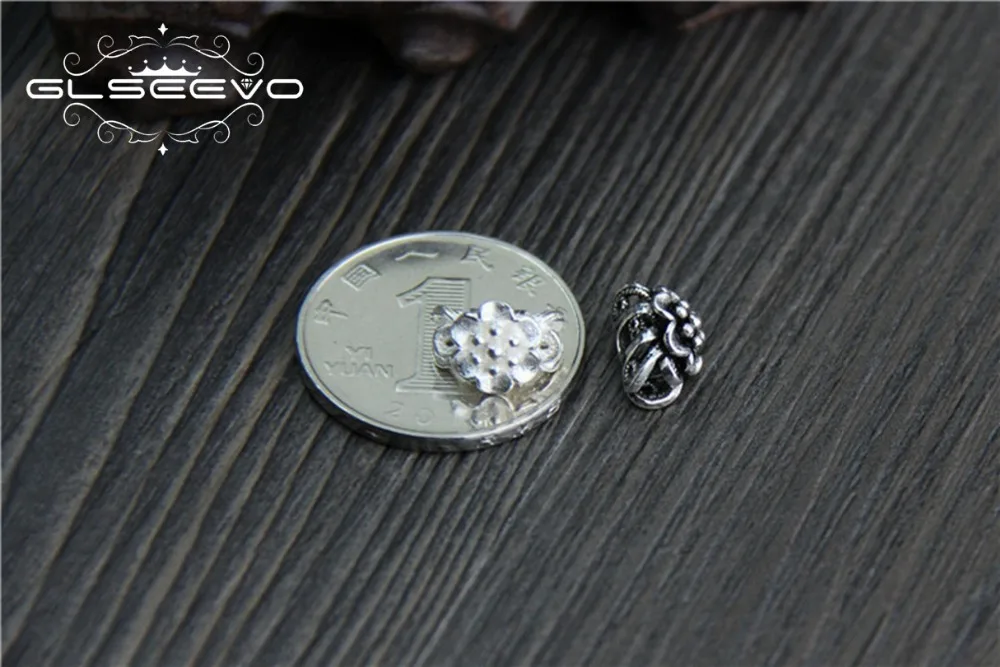 5 шт. винтажные серебряные бусины 925 пробы DIY браслет ожерелье Цветочная распорка