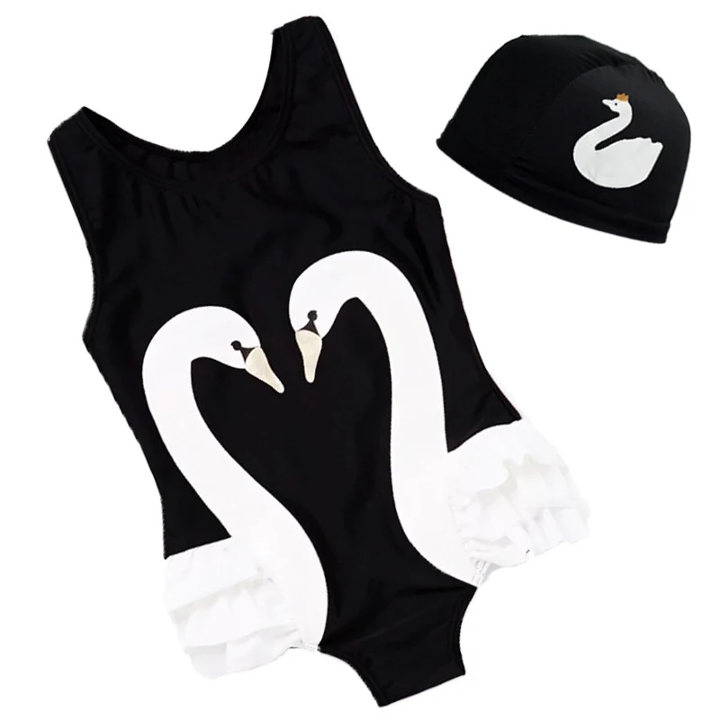 Детский купальный костюм со шляпой детский слитный купальник-бикини большого