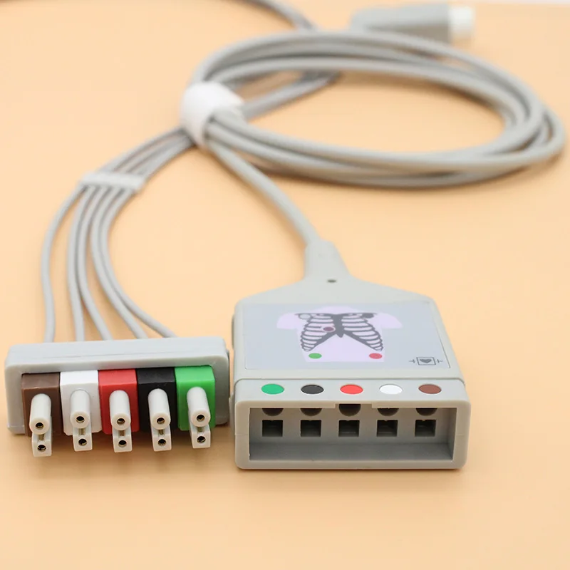 12P M1520A M1530A ECG EKG 5 проводной багажный кабель и M1625A M1623A M1635A M1633A leadwire для HP