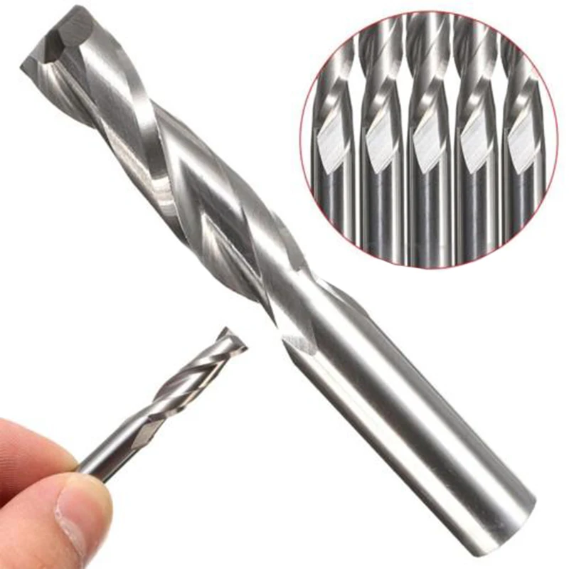 ПВХ спиральный резак для резки двойной флейты дерево антипригарный Металл