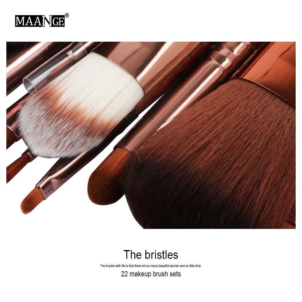 MAANGE Pro, 22 шт., набор кистей для макияжа, косметическая пудра, Тональная основа, румяна, тени для век, подводка для глаз, Кисть для макияжа, инструмент для макияжа