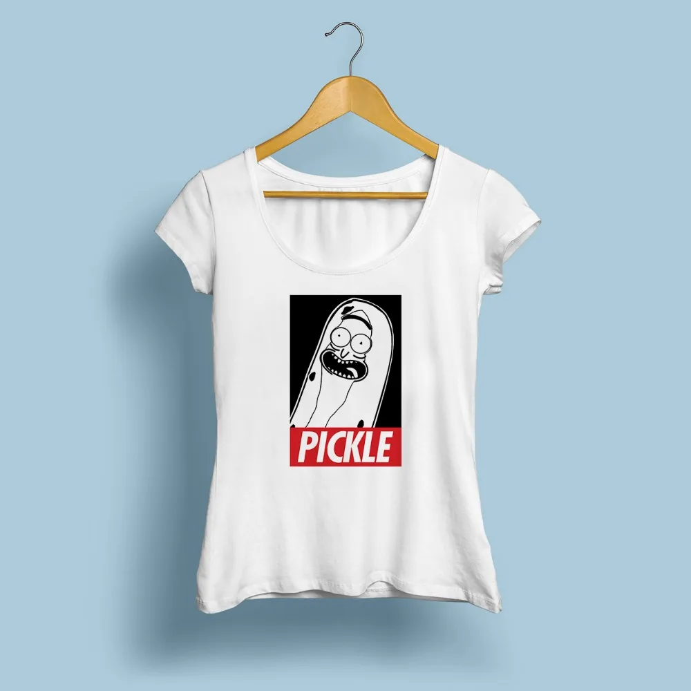 Pickle ricky Squanch смешная забавная футболка geek аниме женская новая белая Женская